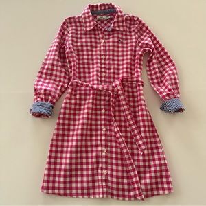 Vineyard Vines Girls 8 Pink Plaid Whale Dress